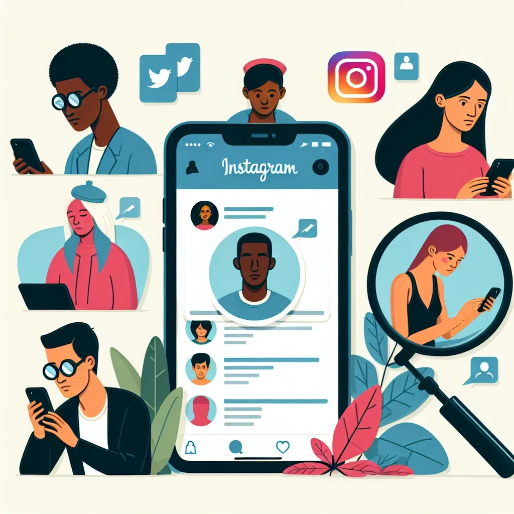 "Ilustrasi cara melihat Instagram Story secara rahasia, dengan tampilan aplikasi Instagram dan fitur penyembunyian penonton. Panduan lengkap untuk penonton Instagram Story."